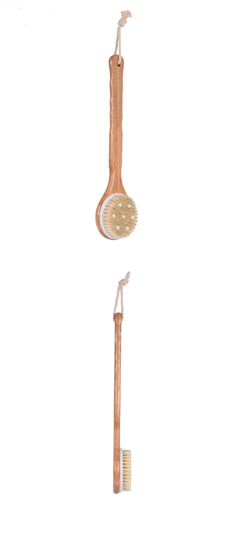 YOULU Batural Bamboo органический сухой Щетка для ванной качество нейлон волосы мягкая щетка для ванны с массажем