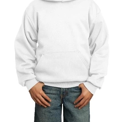 Port & Company PC90YH Youth Core Fleece Pullover Hooded Sweatshirt White - Medium (1)