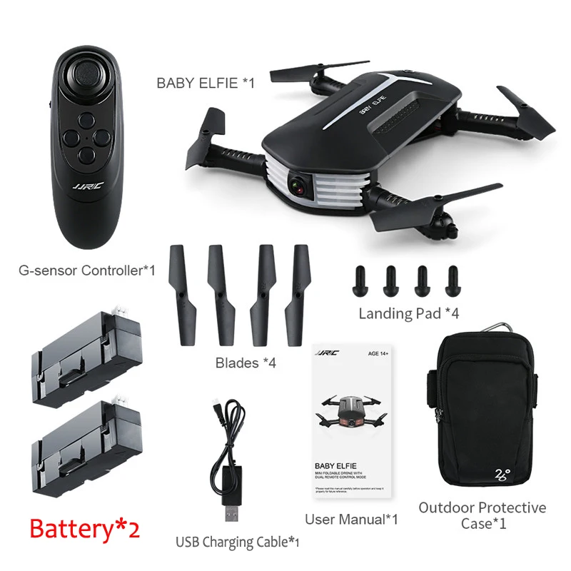  JJRC H37 Mini Baby Elfie Selfie 720P WIFI FPV With Altitude Hold Headless Mode Foldable RC Drone Qu