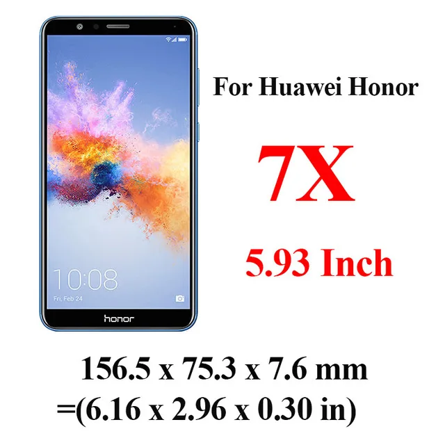 Honer 7A стекло полное покрытие закаленное стекло для Huawei honor 7X стекло Huawey honor 7A 7C pro 7s 7 A C X a7 c7 Защитная пленка для экрана - Цвет: Honor 7X