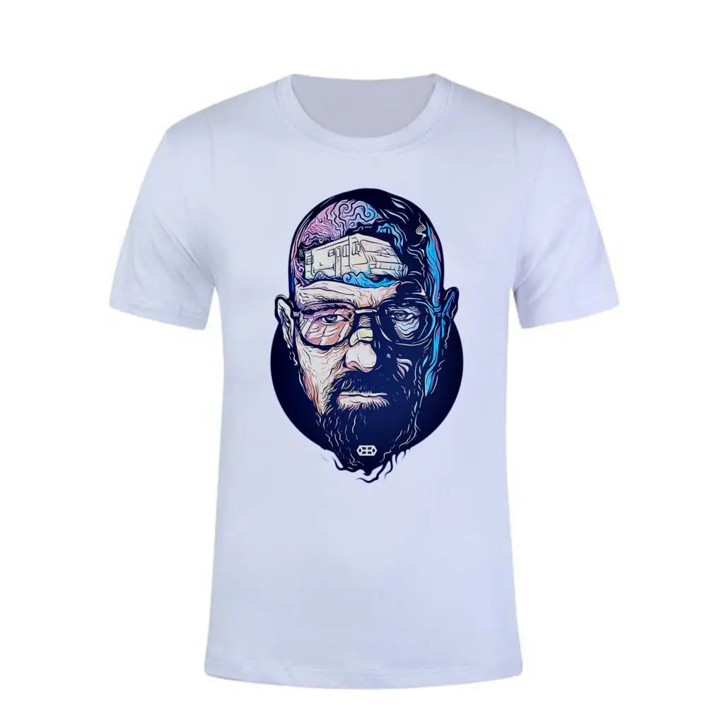 

GLENN BERGER 2019 New sleeve breaking bad print Heisenberg men t shirt funny short men's T-shirt Fashion cool Tees tops