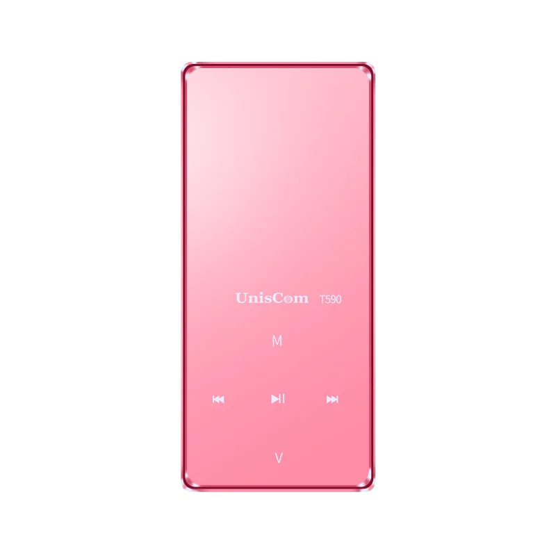 Uniscom T590 зеркало bluetooth Спорт без потерь HiFi MP3 плеер портативный аудио FM радио Электронная книга APE Flac музыкальный плеер - Цвет: Розовый