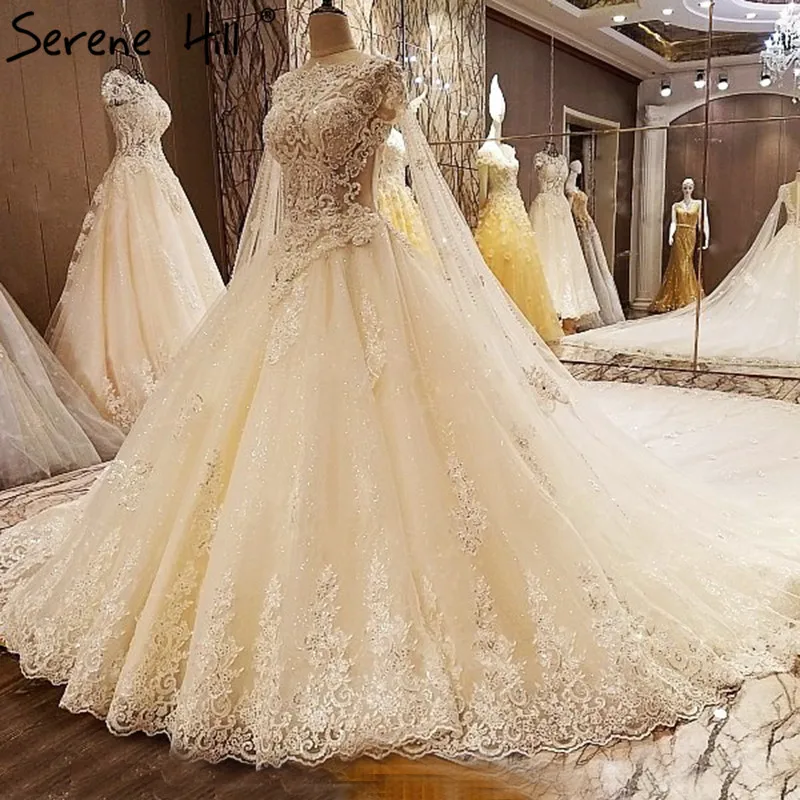 Vestido De Noiva Champagne Lace Wedding Dresses Diamond Pearls Vestido De Noiva Champagne Lace Wedding Dresses Diamond Pearls Sleeveless Bridal Gowns 2018 New Stlye Real Picture In From Weddings Events