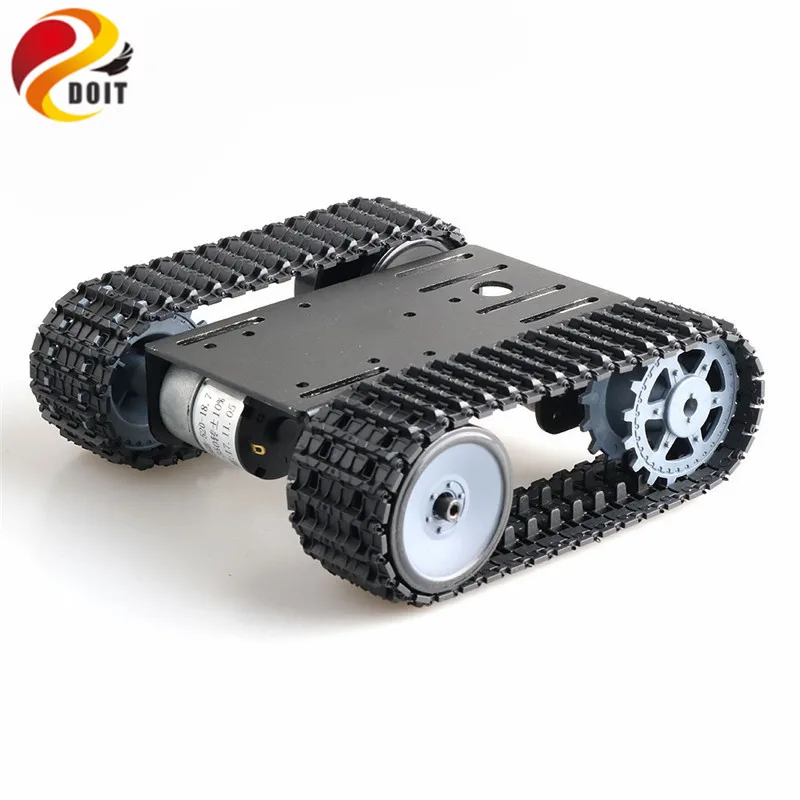 

TP101 Smart Tank Chassis Tracked Chassis Remote Control Platform with Dual DC 12V Motor for Arduino