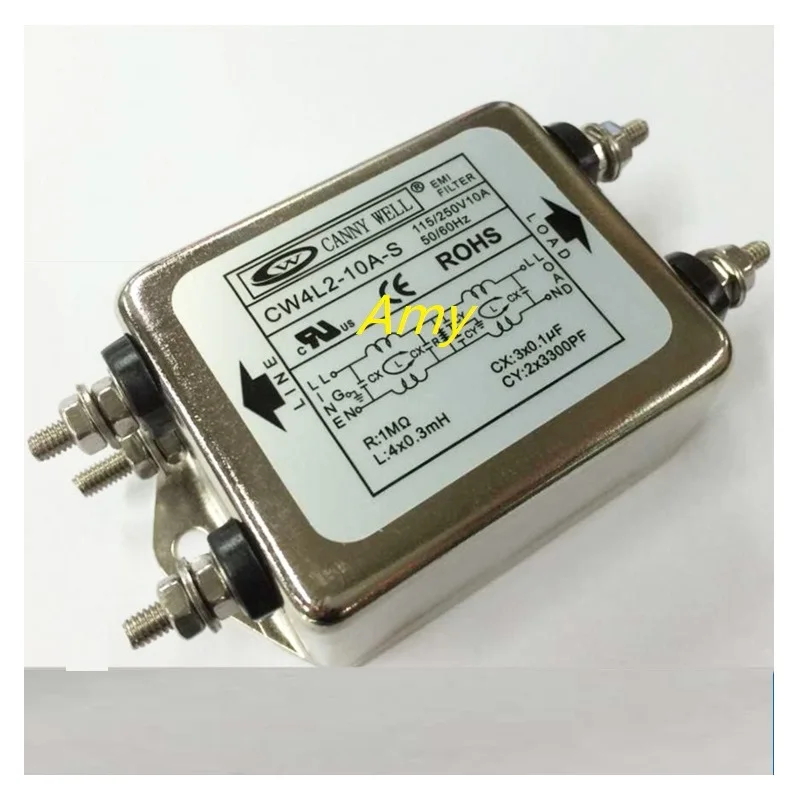 Тайваньский мощный EMI фильтр CW4L2 10A 20A S двухступенчатый однофазный для очистки 220