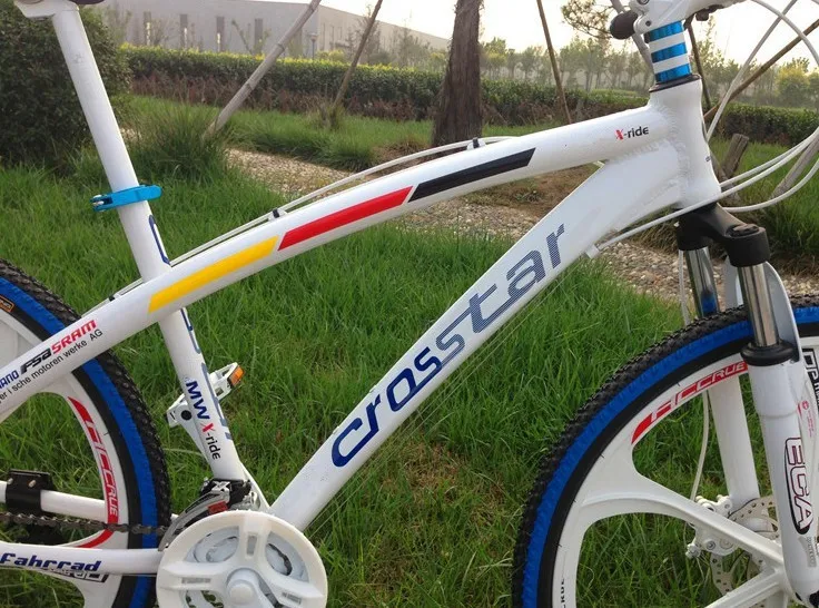 Clearance 26 inch 21 speed white rainbow mountain bike road bikes double disc brake MTB bicycle free shipping 1 Clearance 26 inch 21 speed white rainbow mountain bike road bikes double disc brake MTB bicycle free shipping 1