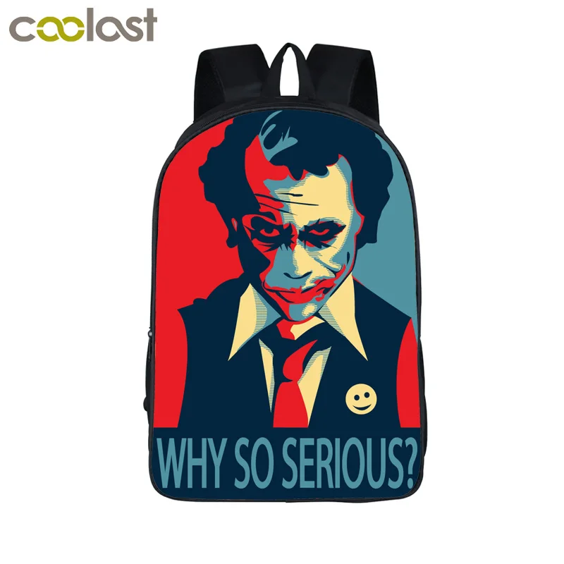 Crazy Joker Batman Backpack Children School Bags Why So Serious School Backpack Students Boys