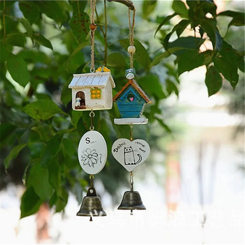 Home Garden Ornaments Bird House Cage Ornament Wind Chimes Baby Home Garden Ornaments Bird House Cage Ornament Wind Chimes Baby Children Gift Past Hanging Decoration Ej877384 In