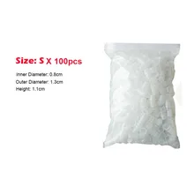 100 шт Пластиковые чернила татуировки чашки для долговременного тату макияжа бровей Макияж Пигментный контейнер крышки одноразовые аксессуары 0,8 см