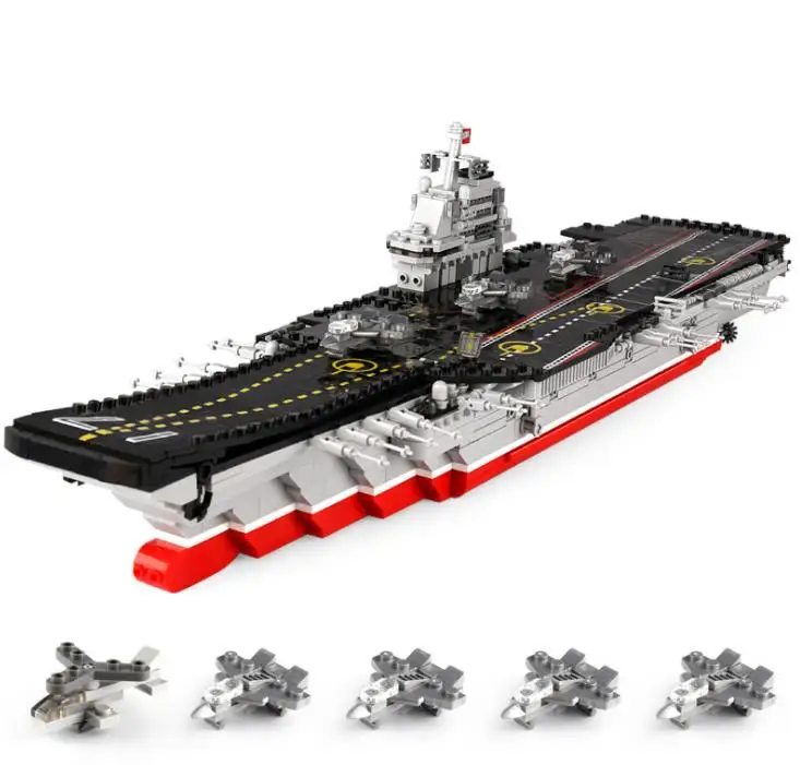 

XINGBAO 06020 New 1355PCS Military Series The Aircraft Ship Set Building Blocks Educational Bricks Toys Gifts Model for children
