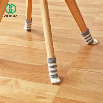 

WHISM 4pcs Anti Slip Mat Bumper Damper Cute Furniture Leg Feet Rug Caps Felt Pads Cat Claw Chair Leg Socks Table Protector