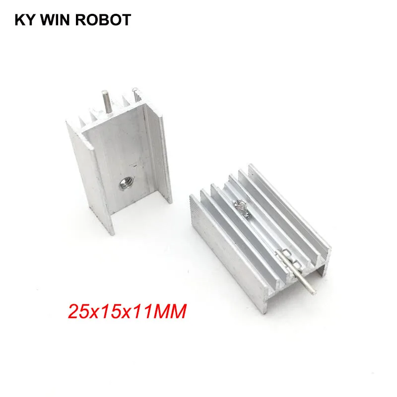 10pcs Free Shipping Aluminium TO-220 Heatsink TO 220 Heat Sink Transistor Radiator TO220 Cooler Cooling 25*15*11MM With 1 Pin