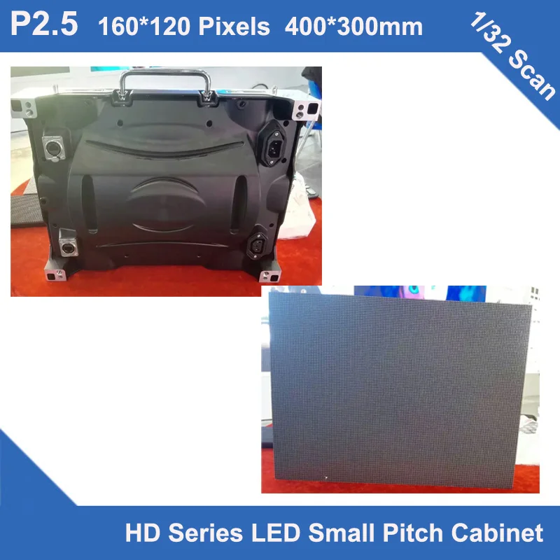 

P2.5 indoor LED display Diecast Cabinet 400mm*300mm 1/32 scan video led screen advertising video wall high resolution meeting