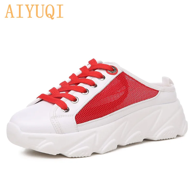 

AIYUQI Summer footwear slippers women 2019 new Mesh fashion casual Comfortable and breathable student shoes women sneakers