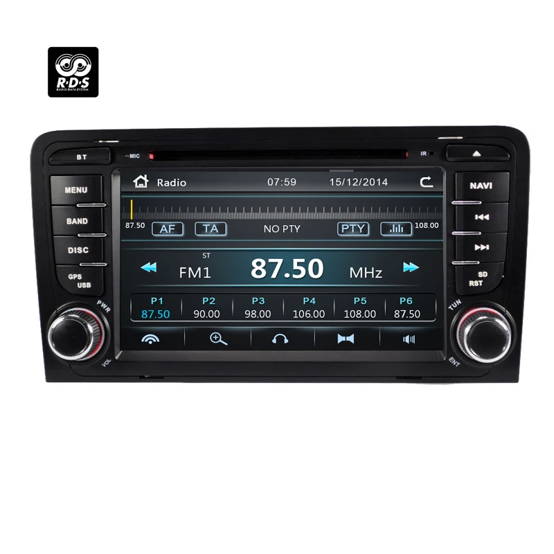 2 din Navi Автомагнитола для Audi A3 2002-2011 Автомобильный мультимедийный dvd-плеер gps Навигация стерео для Audi 8P A3 Авторадио 8P1 экран