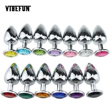 Vibefun Plugue Anal de Aço Inoxidável À Prova D' Água Toque Suave Anal Buttplug Sex Toys Produtos Do Sexo Para Homens brinquedos sexuais gays