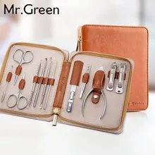 MR.GREEN 12 in1 Manicure Set Stainless Nail Clippers Cuticle Utility Manicure Set Tools Nail Clipper Grooming Kit Nail Care Set