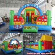 Коммерческий надувной батут цирк игровая площадка для прыжков веселый город