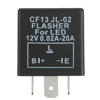 

Universial 3 Pin Electronic Flasher Relay Module CF13 Fix LED Turn Signal Light Motorcycle Error Fast Flasher