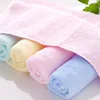 Manufacturers selling bamboo fiber thickening Small towel infant baby wipes pure color hand towel children wash face towel 2