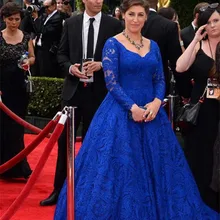 Vestidos De Noche Largos Королевский синий длинный рукав платья знаменитостей с кружевами новые элегантные сексуальные свадебные торжественные платья вечерние платья