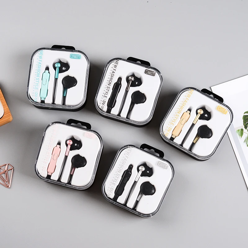 

2018 new arrival DV-10 in-ear earphone with mic microphone colorful fit for mobile mp3 mp4 music player for girl boy kids gift