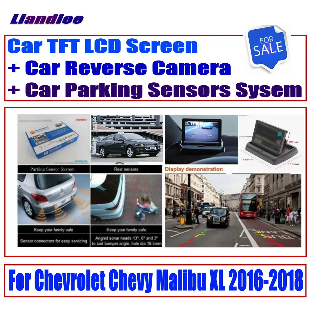 

Liandlee CCD Reverse Camera For Chevrolet Chevy Malibu XL 2016-2018 Digital Parking Sensors System / Car HD Monitor Display