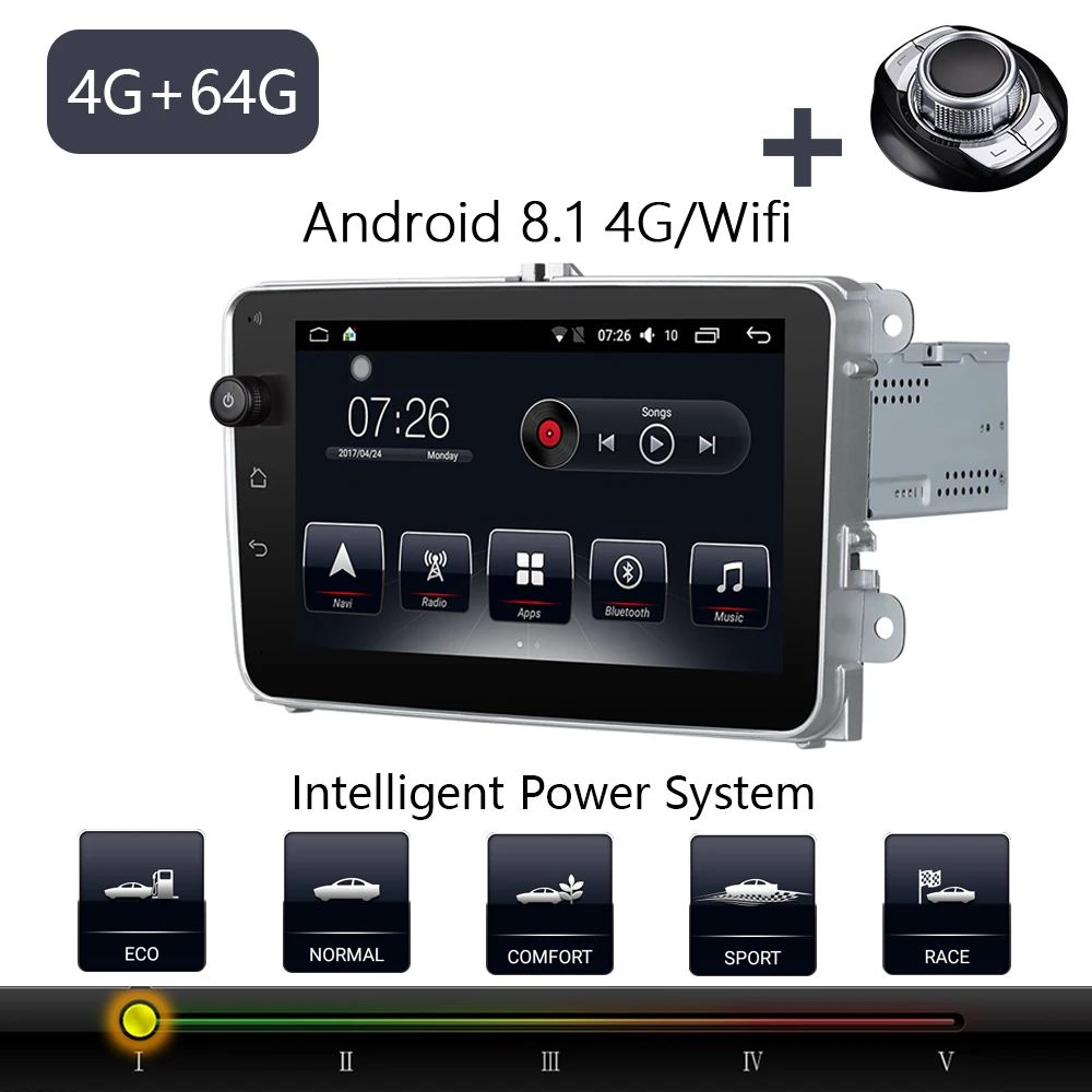Автомобильный мультимедийный плеер 1 Din Android 8,1 автомобильный DVD для VW/Volkswagen/Golf/Polo/Tiguan/Passat/Jetta/CC/SEAT/leon/Skoda/EOS " gps