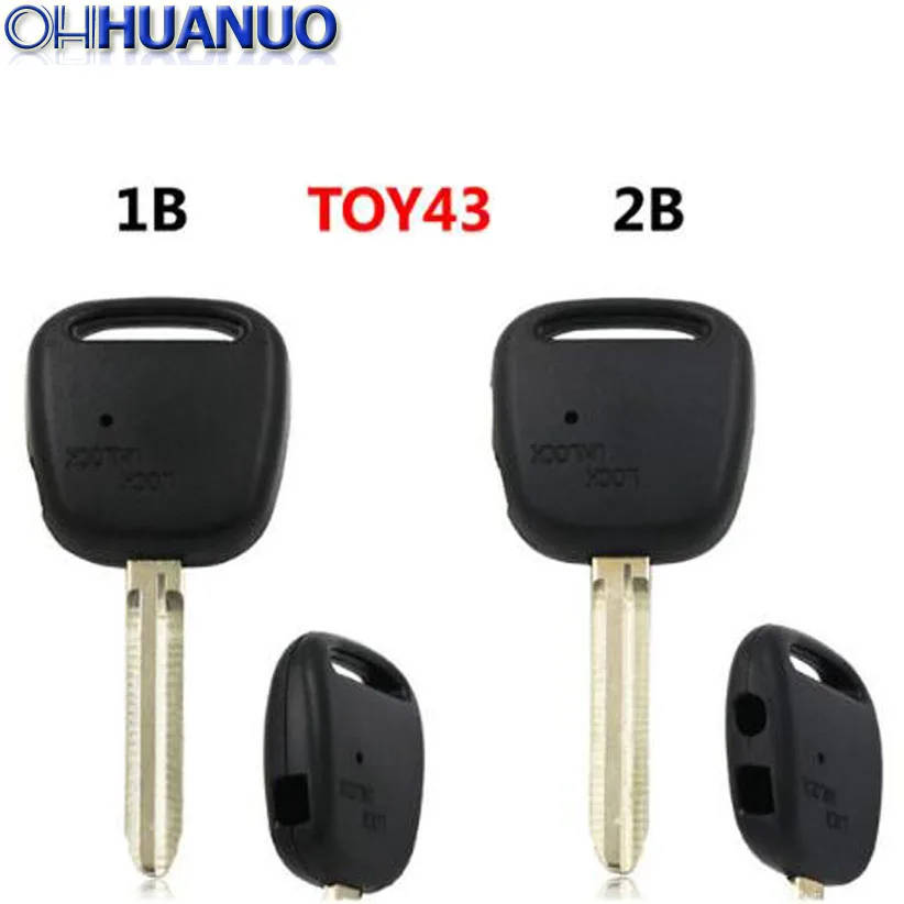 

Hot sale!!! Cheapest High quality Car Keys Side 1 / 2 Buttons Remote Key Shell for Toyota Toy43 Uncut