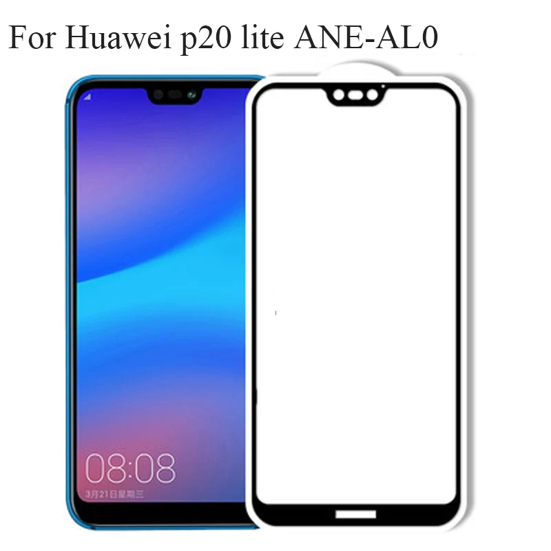 1 шт. 9H полноразмерная Защита экрана для Huawei p20 lite p 20 ANE-AL0 полное покрытие защитная