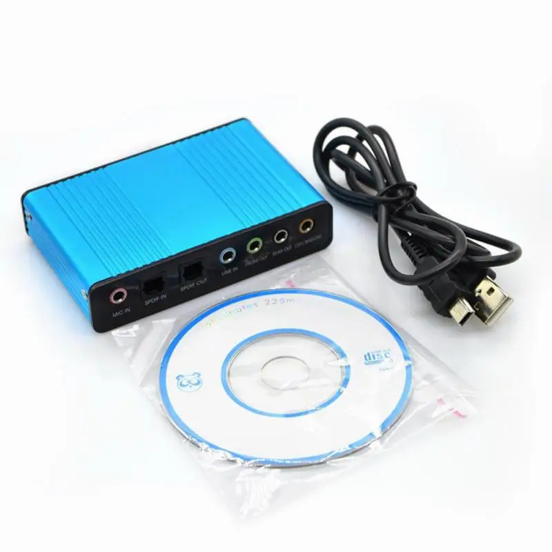 USB 2.0 Sound Card Audio Card CM6206 Chipset Channel 5.1 Sound Card