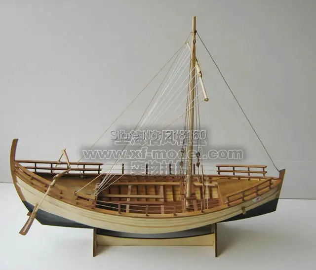 Free shipping Classic wooden sailing boat assembled set of 