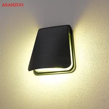 Современный простой креативный наружный светодиодный настенный светильник водонепроницаемый алюминиевый светильник для крыльца садовый коридор декоративные настенные светильники