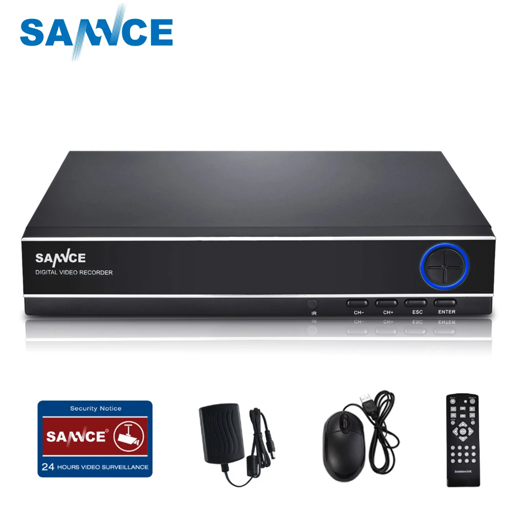 

SANNCE 4CH 720P Security Standalone DVR H.264 Realtime HDMI Output, Quick QR Code Scan and Easy Remote View for CCTV system