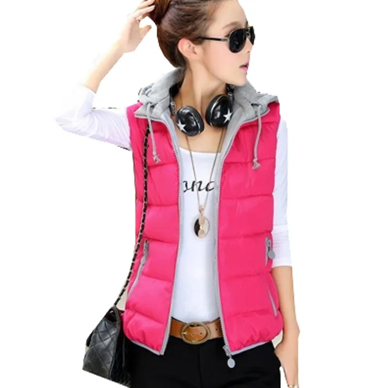 Autumn and winter sleeveless jackets women 2016 new vest womens short slim women down cotton