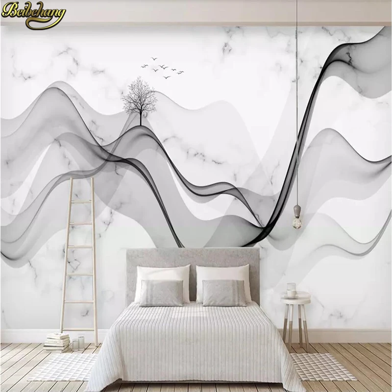 

beibehang Custom 3d wallpaper mural abstract lines ink landscape marbled TV background wall papers home decor papel de parede