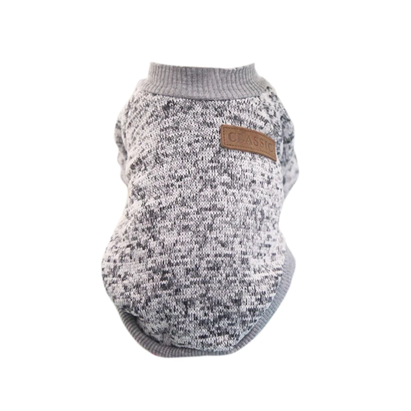 Классический наряд для домашних животных Ropa Perro Одежда для маленьких собак мягкий свитер для Собаки Одежда для собак зимняя одежда - Цвет: grey