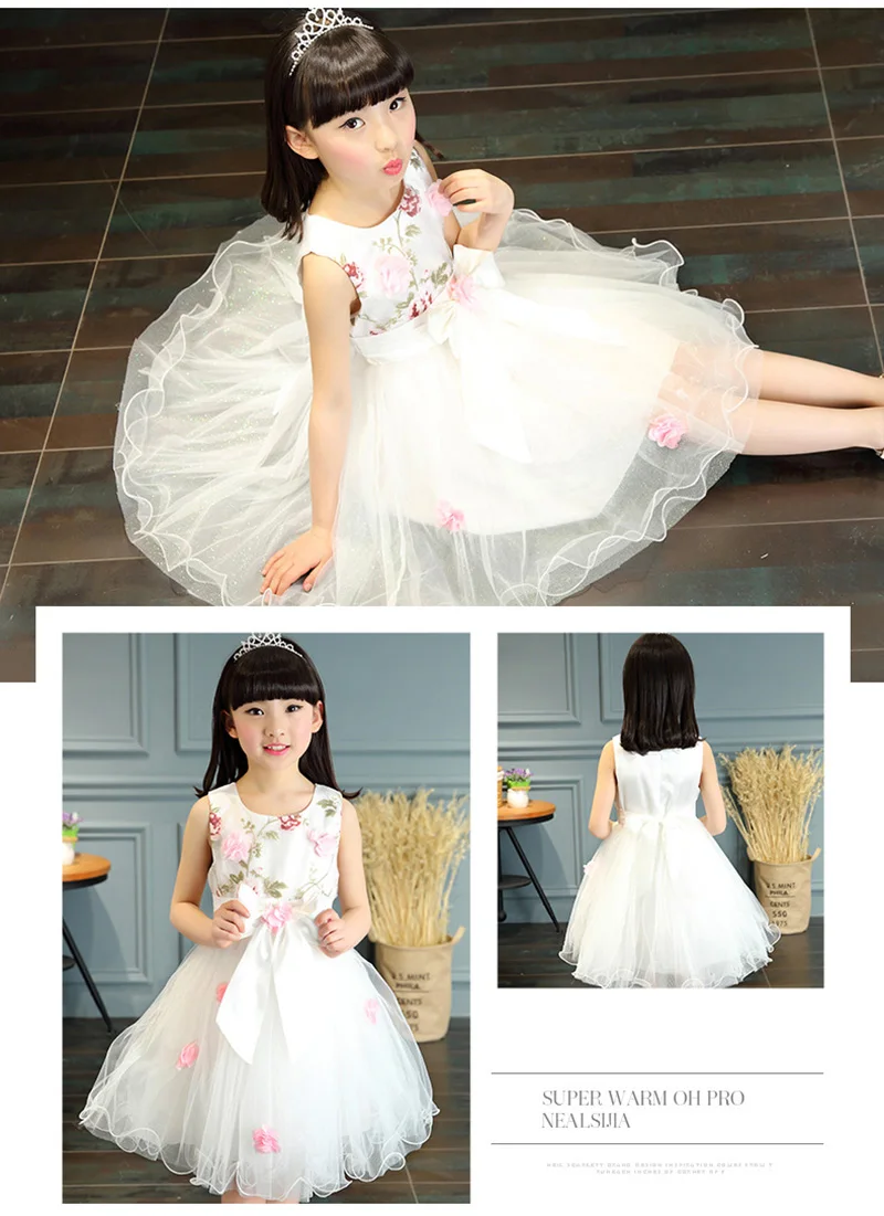 Kids Flower Girls Wedding Dress For Girl Party Dresses Lace Princess Summer Teenage Children Princess Dress 8 10 12 14 Years