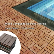 1 шт. экологический Деревянный Композитный настил пол DIY Противоскользящий деревянный пол для внутреннего и наружного применения узор в полоску