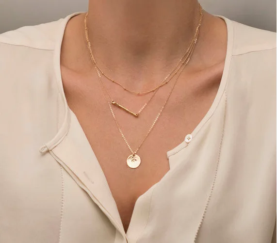 2019 Новое модное дикое металлическое Золотое серебряное многослойное ожерелье для дам подарки многослойное комбинированное апертурное