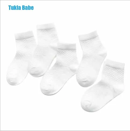 Tukla Babe/однотонные детские носки, 5 пар, Детские сетчатые носки для 0-12 лет, летние детские Носки с рисунком