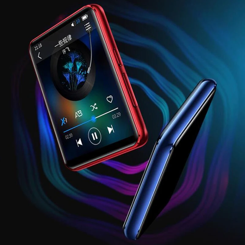 MP4 Player Bluetooth5.0 BENJIE-X5 with Speaker 2.5inch Full Touch Screen 16GB HiFi Lossless Sound Music Player with FM, Recorder