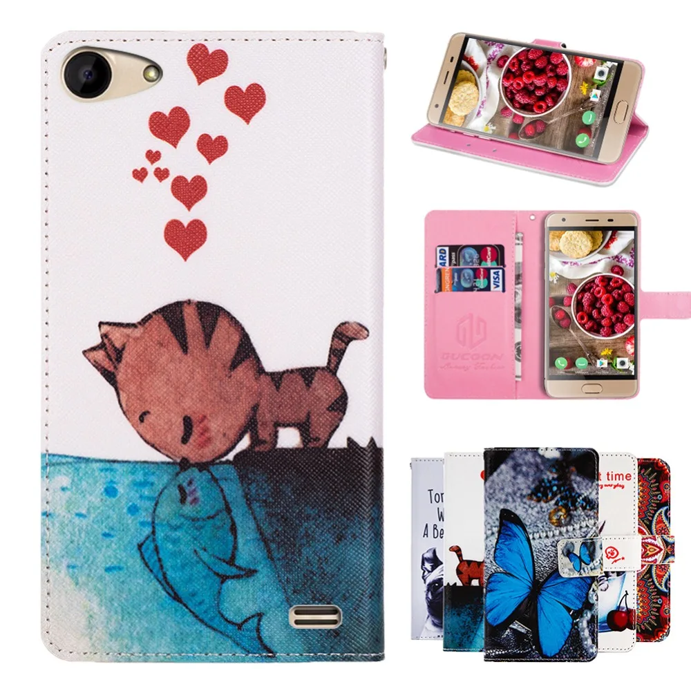 GUCOON الكرتون محفظة حالة ل Oukitel K4000 زائد 5.0 بوصة الأزياء بو الجلود جميل بارد غطاء الهاتف المحمول حقيبة درع
