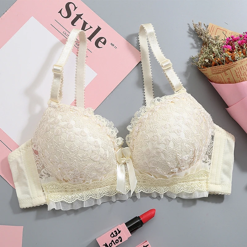 Young Girl Elegant Cup A/B Bra Set Wire Free Lace Bra Panties Set Comfortable Sexy Lingerie Set Push Up Bra Brief Set AD0536 Young Girl Elegant Cup A/B Bra Set Wire Free Lace Bra Panties Set Comfortable Sexy Lingerie Set Push Up Bra Brief Set AD0536
