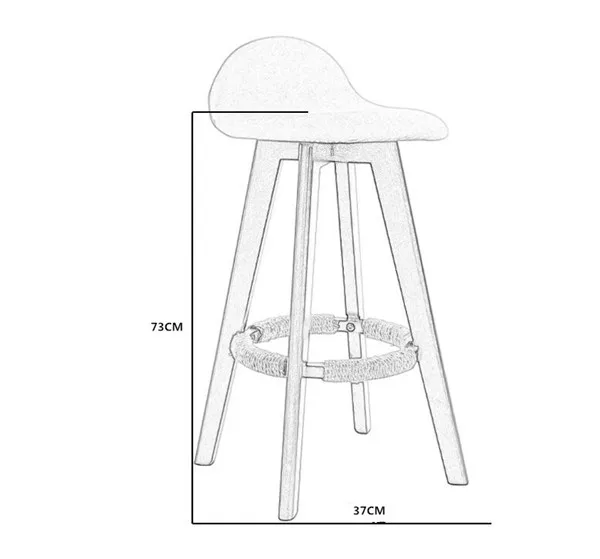 Деревянный поворотный барный стул с кожаным сиденьем и спинкой отделка из красного дерева кофе кафе бар кухонная мебель стул высота 73 см