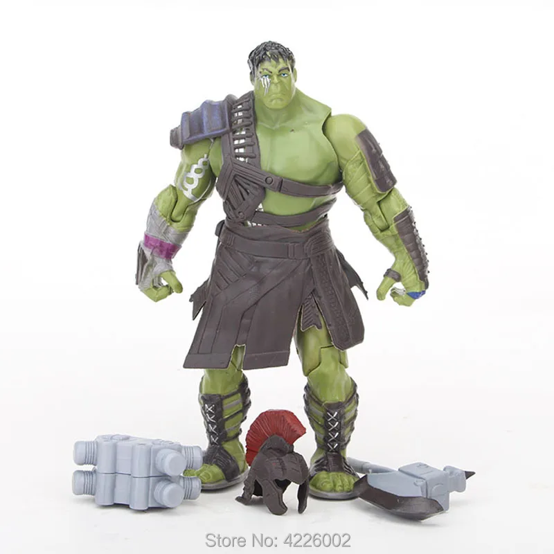Thor 3 Ragnarok Hulk PVC Action Figure War Hammer Battle Axe Gladiator Robert Bruce Banner Superhero Collectible Doll Figurine