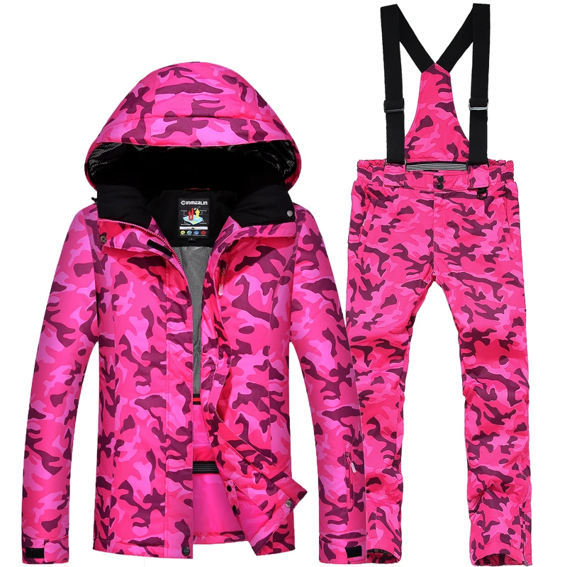 

2018 Free Shipping Outdoor Female Ski Suits Waterproof Windproof Thermal Insulation Single Double Female Ski Jacket And Pant