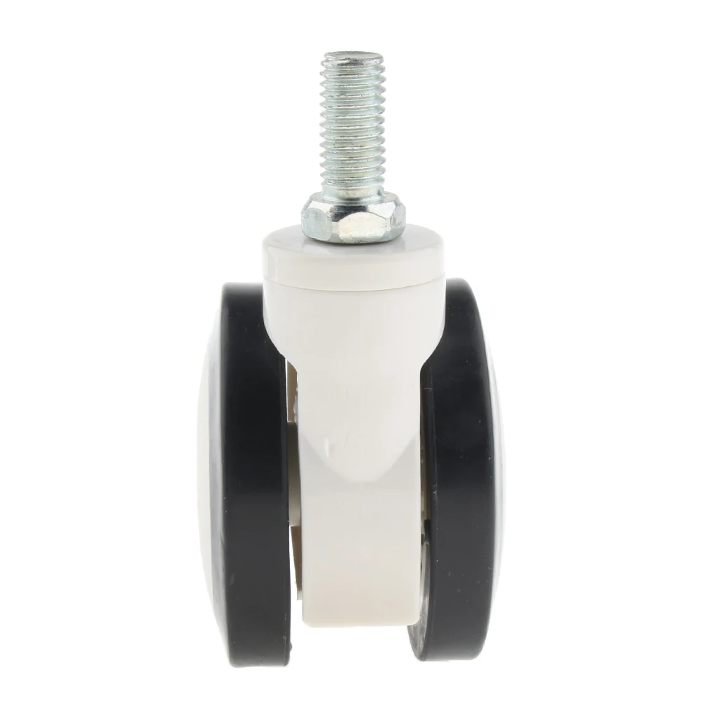 

360 Degree Dual Wheel Elderly Patients Mobility Transport Toilet Commode Wheelchair Rotating Stem Swivel Caster 3 inch