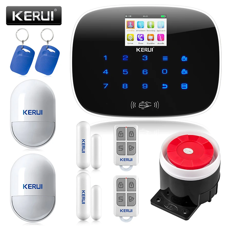 

KERUI G19 Wireless Home Security Alarm System RFID GSM Motion Detector Sensor Android IOS APP Control Burglar Intruder Alarm