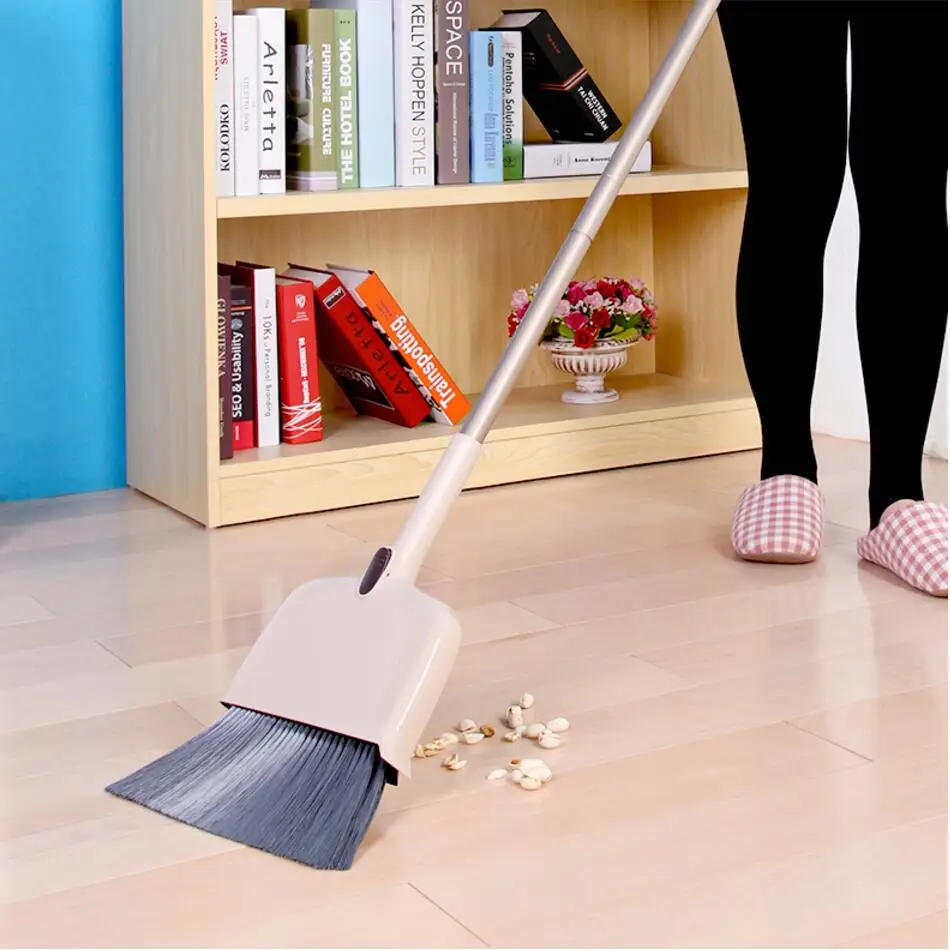 138cm Long Broom with Dust Pan Cleaning Tools Household, Adjustable Pet
